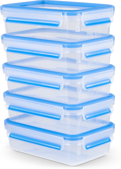 Tefal MasterSeal MealPrep förvaringsbehållare, 5 x 0,8 L