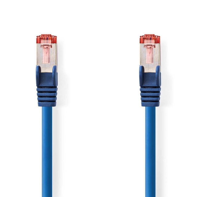 Nedis Kat 6 kabel | RJ45 Han | RJ45 Han | S/FTP | 0.25 m | Runde | LSZH | Blå | Label
