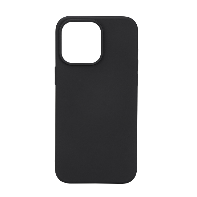 Essentials iPhone 15 Pro Max silicone back cover, black