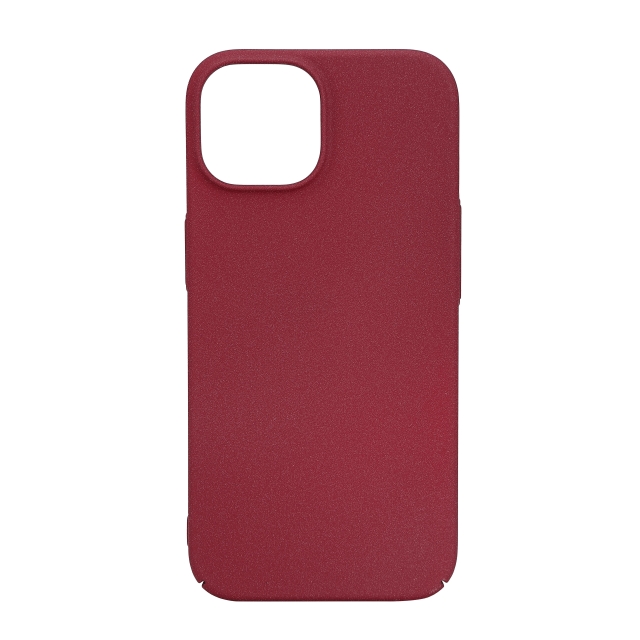 Essentials iPhone 15 sand bursted back cover, burgundy