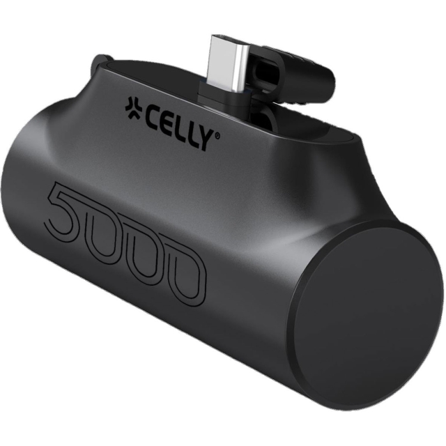 Celly PBC5000 Kompakt PowerBank med USB-C-kontakt 5000mAh Svart