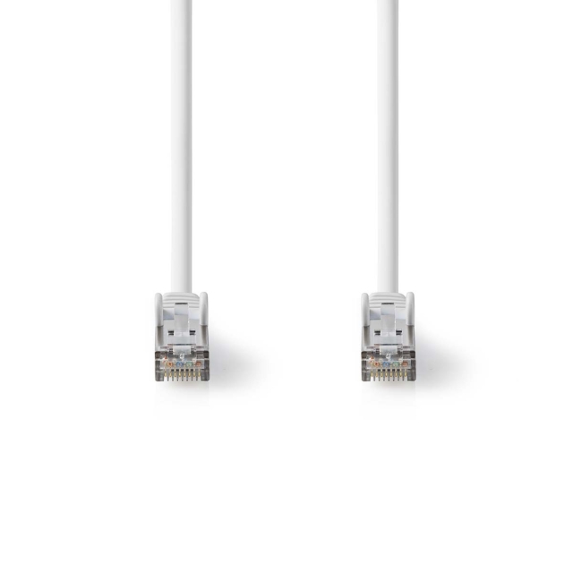 Nedis Cat 8.1 netværkskabel | S/FTP | RJ45 Han | RJ45 Han | 1.00 m | Runde | LSZH | Hvid | Label