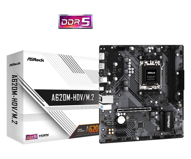 ASRock A620M-HDV/M.2 Micro-ATX  AM5 AMD A620