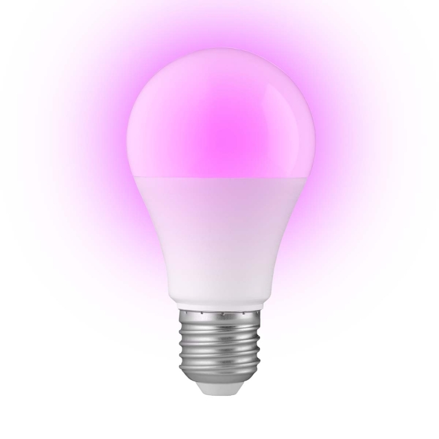 Alecto Smart LED-farvelampe med Wi-Fi E27 9W