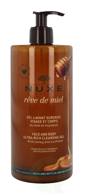 Nuxe Reve De Miel Face And Body Ultra-Rich Cleansing Gel 750 ml