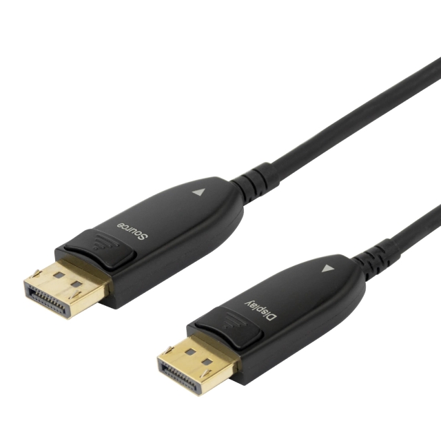 DELTACO Displayport 1.4 cable, AOC, 8K@30Hz, 10m, black
