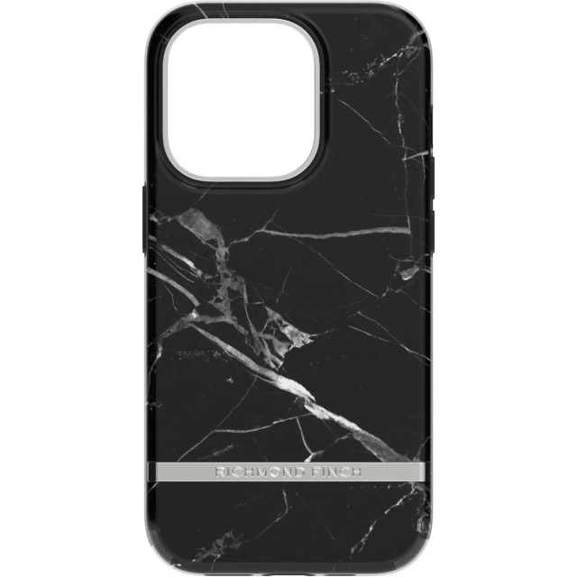 Richmond & Finch iPhone 14 Pro-etui, sort marmor