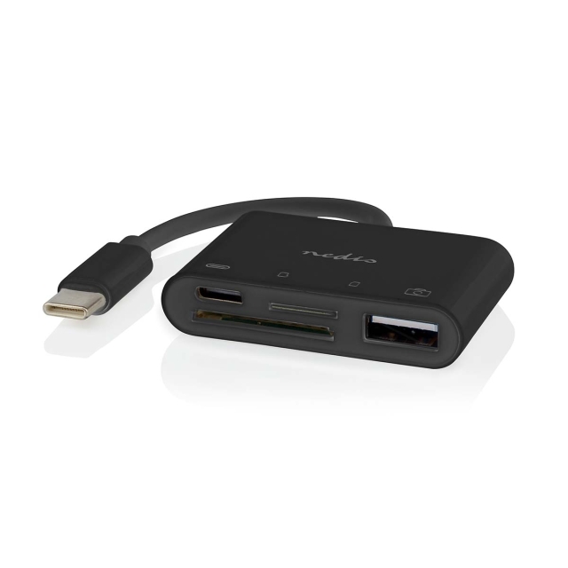 Nedis USB-hub | 1x USB-C™ | 1x USB A / 1x USB-C™ | 4-Port port(s) | USB 2.0 | USB Drevet | SD & MicroSD