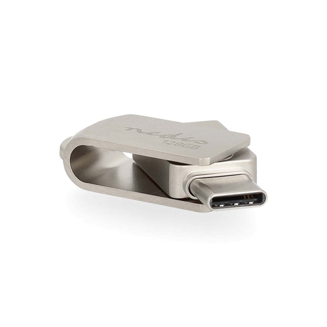 Nedis Flash Drev | 128 GB | USB-A / USB-C™ | Læs hastighed: 110 MB/s | Skrivehastighed: 30 MB/s