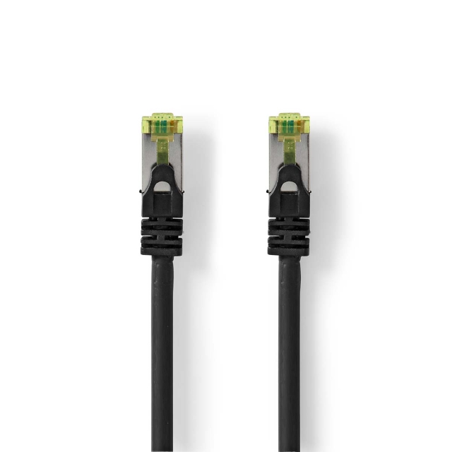 Nedis CAT7 netværkskabel | S/FTP | RJ45 Han | RJ45 Han | 2.00 m | Snagless | Runde | LSZH | Sort | Label