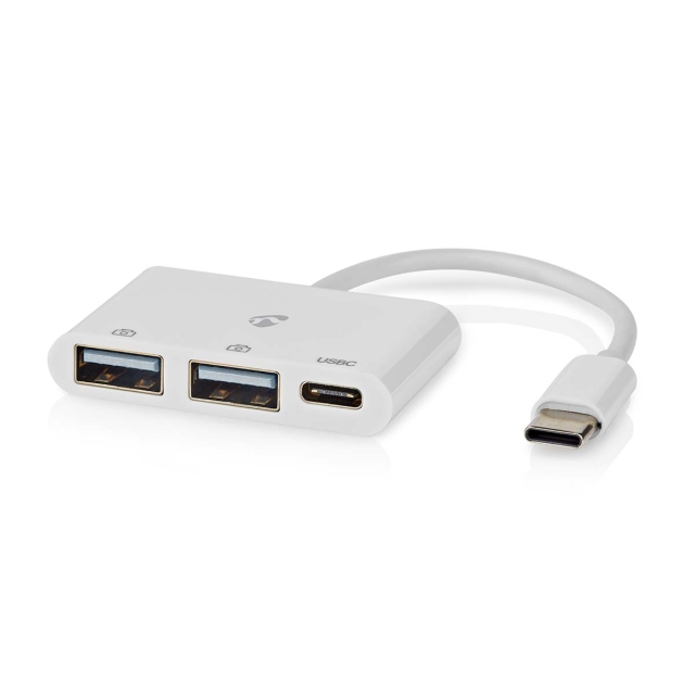 Nedis USB-hub | 1x USB-C™ | 1x USB-C™ / 2x USB 2.0 A Female | 3-Port port(s) | USB Drevet