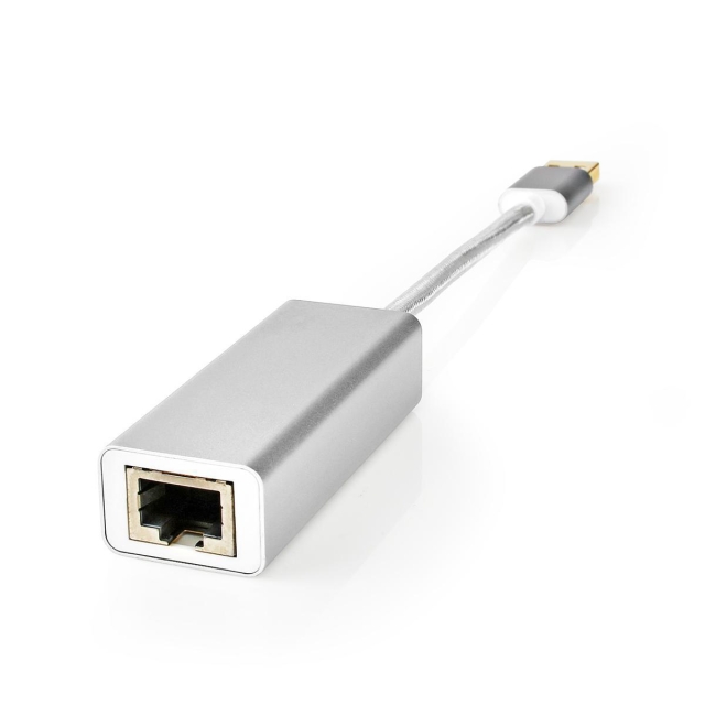 Nedis USB-netværksadapter | USB 3.2 Gen 1 | 1 Gbps | USB-A Han | RJ45 Hun | 0.20 m | Runde | Guldplateret | Kobber | Sølv | Cover Window Box