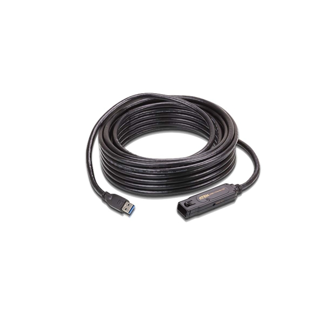 ATEN Usb 3.0 Forlængerkabel USB A Han - USB A Hun Runde 10 m Sort