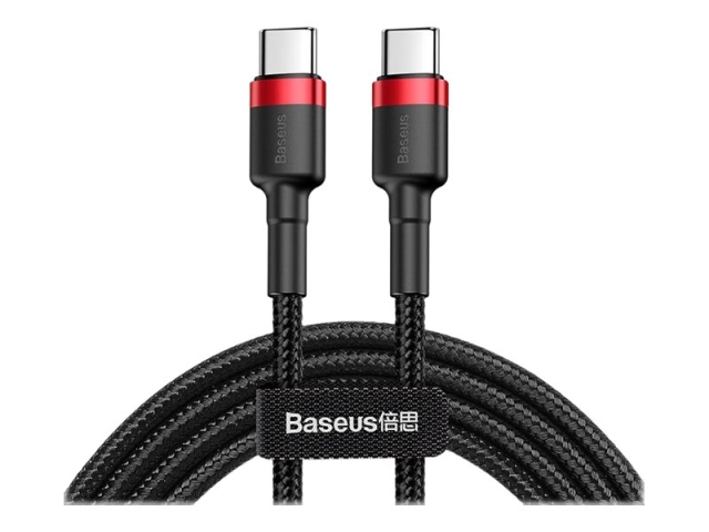 Baseus Cafule USB 2.0 USB Type-C kabel 1m Sort Rød