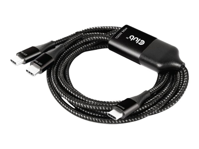 Club 3D USB Type-C kabel 1.83m Sort Hvid