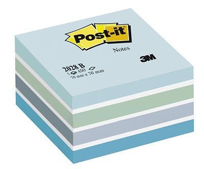 3M Post-it note cubes blå pastel 76 x 76 mm