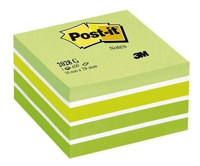 3M Post-it note cubes grøn pastel 76 x 76 mm