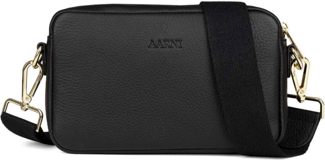 Aarni Crossbody Bag, sort, guld lynlås