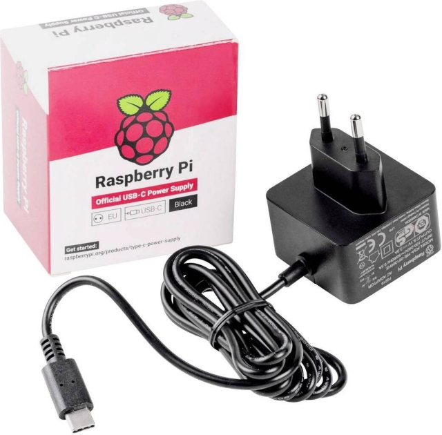 Raspberry Pi 5 B officiel netadapter, 27 W