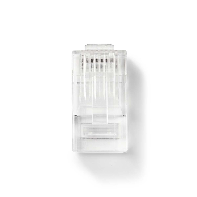 Nedis RJ45-stik | RJ45 Pass Through | Solid UTP CAT5e | Lige | Guldplateret | 10 stk. | Polycarbonate | Gennemsigtig | Box