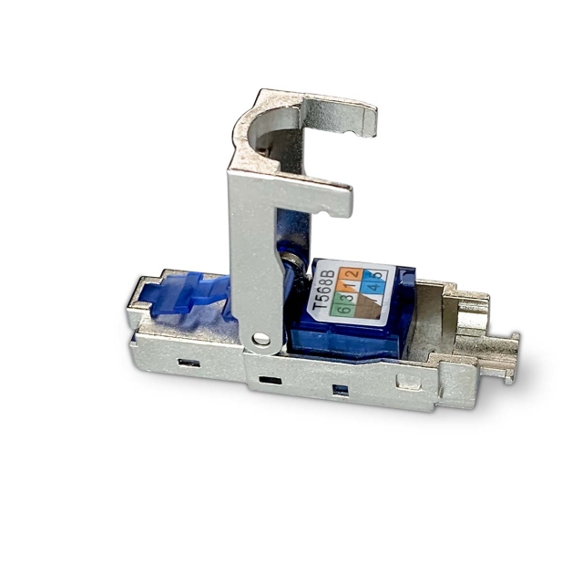 Nedis RJ45-stik | Han | CAT6 / CAT6a | Lige | Guldplateret | 2 stk. | Metal | Blå / Grå | Box