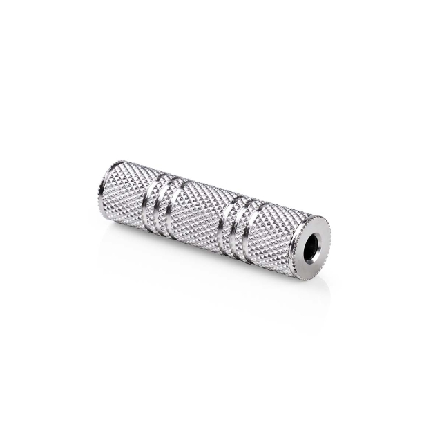 Nedis Stereo Audio Adapter | 3.5 mm Hunstik | 3.5 mm Hunstik | Nikkelplateret | Lige | Metal | Sølv | 1 stk. | Box