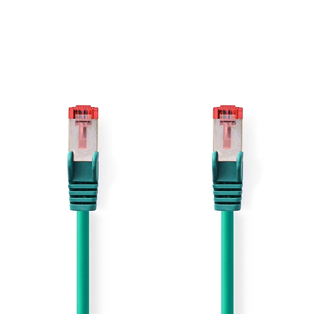 Nedis Kat 6 kabel | RJ45 Han | RJ45 Han | S/FTP | 0.50 m | Runde | LSZH | Grøn | Label