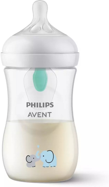 Philips Avent SCY673/81 Natural Response AirFree sutteflaske, 260 ml, elefant