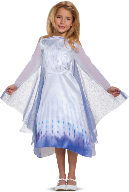 Disguise Snow Queen Frozen Elsa Classic kostume, 7-8 år, 124-135 cm