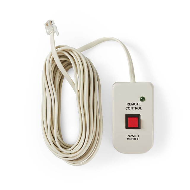Nedis Power Inverter fjernbetjening | 5.00 m | RJ10 | Hvid