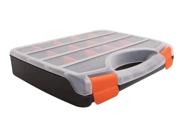 DeLOCK Sorting box 17 compartments 320 x 255 x 60 mm orange, black