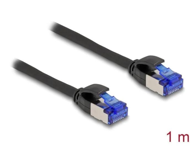 DeLOCK RJ45 Network Cable Cat.6A S/FTP Slim 1 m black