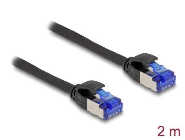 DeLOCK RJ45 Network Cable Cat.6A S/FTP Slim 2 m black