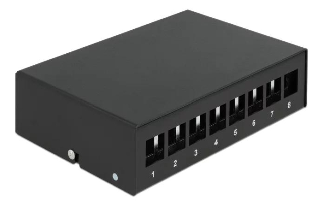 DeLOCK Keystone Patch Panel 8 Port black