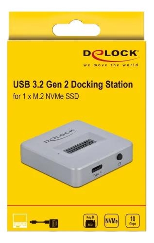 DeLOCK M.2 Docking Station  M.2 NVMe PCIe SSD w/ USB TypeC™ female