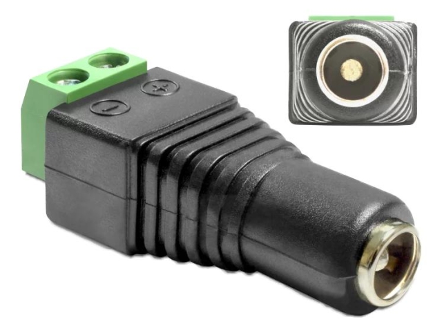 DeLOCK Adapter DC 5.5 x 2.5 mm female > Terminal Block 2 pin