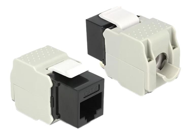 DeLOCK Keystone Module RJ45 jack > LSA Cat.6 UTP black