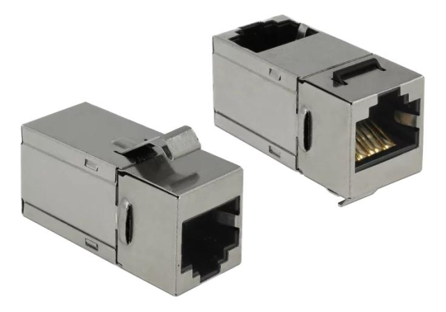 DeLOCK Keystone Module RJ45 jack > RJ45 jack Cat.6 90°