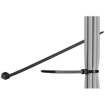 Goobay vejrbestandig lynlås 100stk, bredde 3,5 mm, længde 150 mm, sort