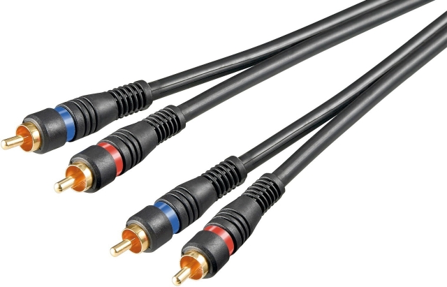 Goobay 2 x RCA - 2 x RCA lydkabel, 0,2 m