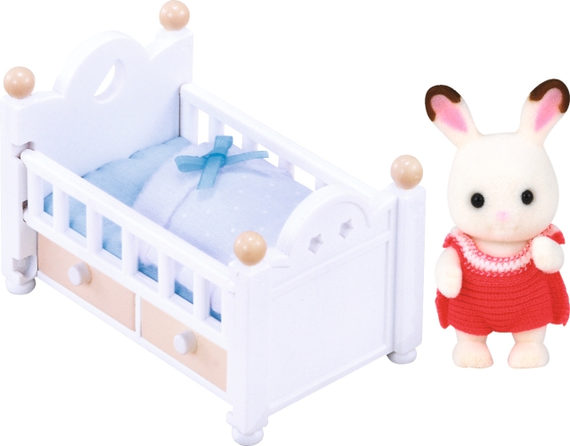Sylvanian Families Chokoladekanin babysæt (tremmeseng)