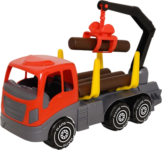 Plasto Strømpepåtager, 45 cm, grå/rød