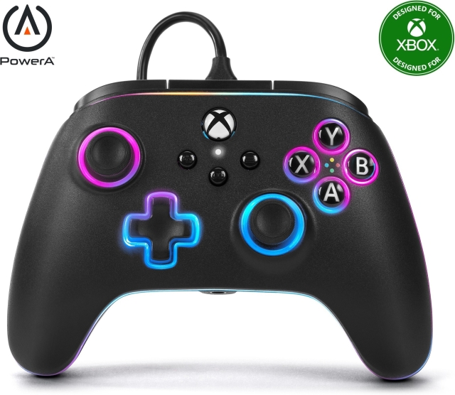 PowerA Lumectra Advantage Wired Controller, sort, Xbox / PC