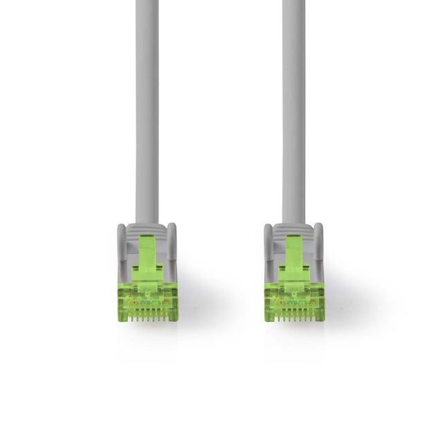 Nedis Cat 8.1 netværkskabel | S/FTP | RJ45 Han | RJ45 Han | 15.0 m | Runde | LSZH | Grå | Label