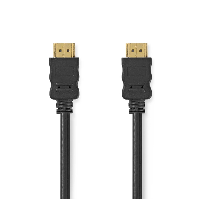 Nedis High Speed ​​HDMI ™ kabel med Ethernet | HDMI™ Stik | HDMI™ Stik | 4K@60Hz | ARC | 18 Gbps | 15.0 m | Runde | PVC | Sort | Label