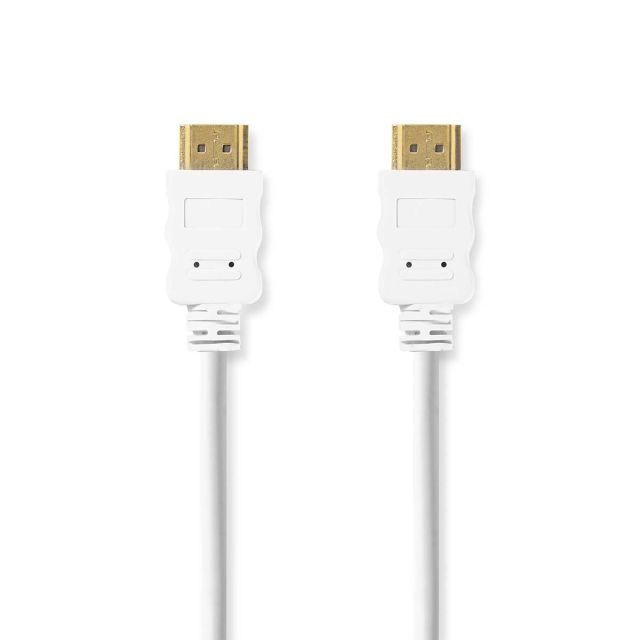 Nedis High Speed ​​HDMI ™ kabel med Ethernet | HDMI™ Stik | HDMI™ Stik | 4K@60Hz | ARC | 18 Gbps | 2.00 m | Runde | PVC | Hvid | Label