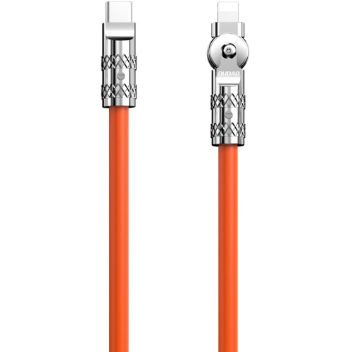 Dudao L24CL USB-C to angled Lightning cable 30W 1m 180° rotation orange