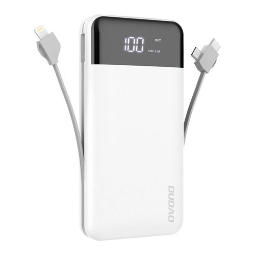 Dudao K1Pro powerbank 20000mAh 15Watt 4xcables white