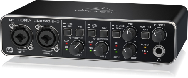 BEHRINGER U-Phoria UMC204HD lydkort til USB-bus