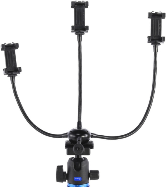 Benro MeVideo Livestream Accessory Kit - Stripping-stativ til tre smartphones